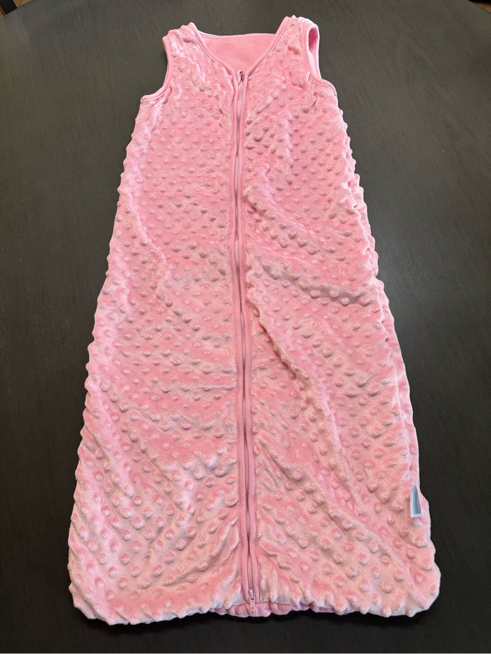 Plush Pink Toddler Sleep Sack with Front Zip